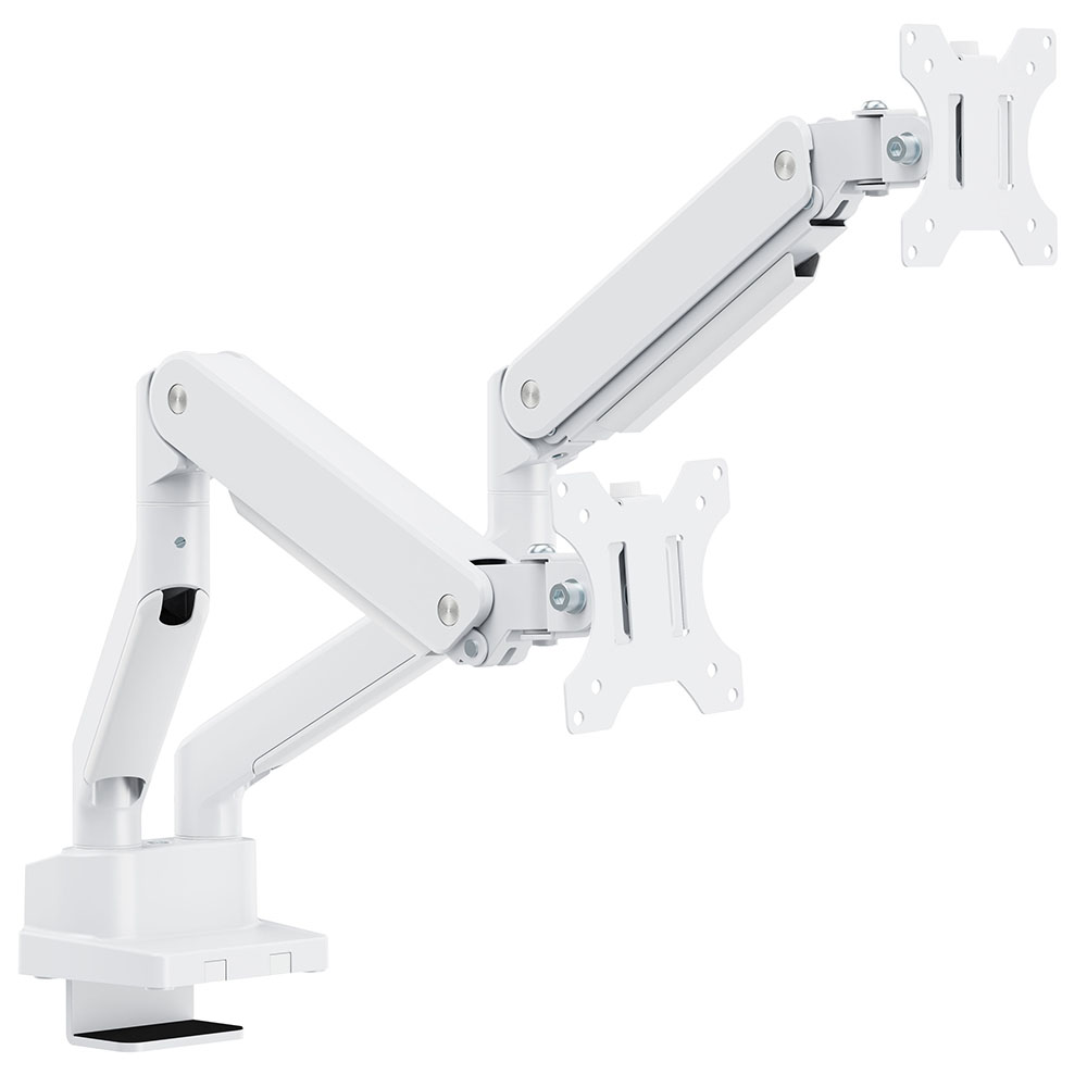 モニターアーム メカニカルスプリング式 上締めタイプ デュアル