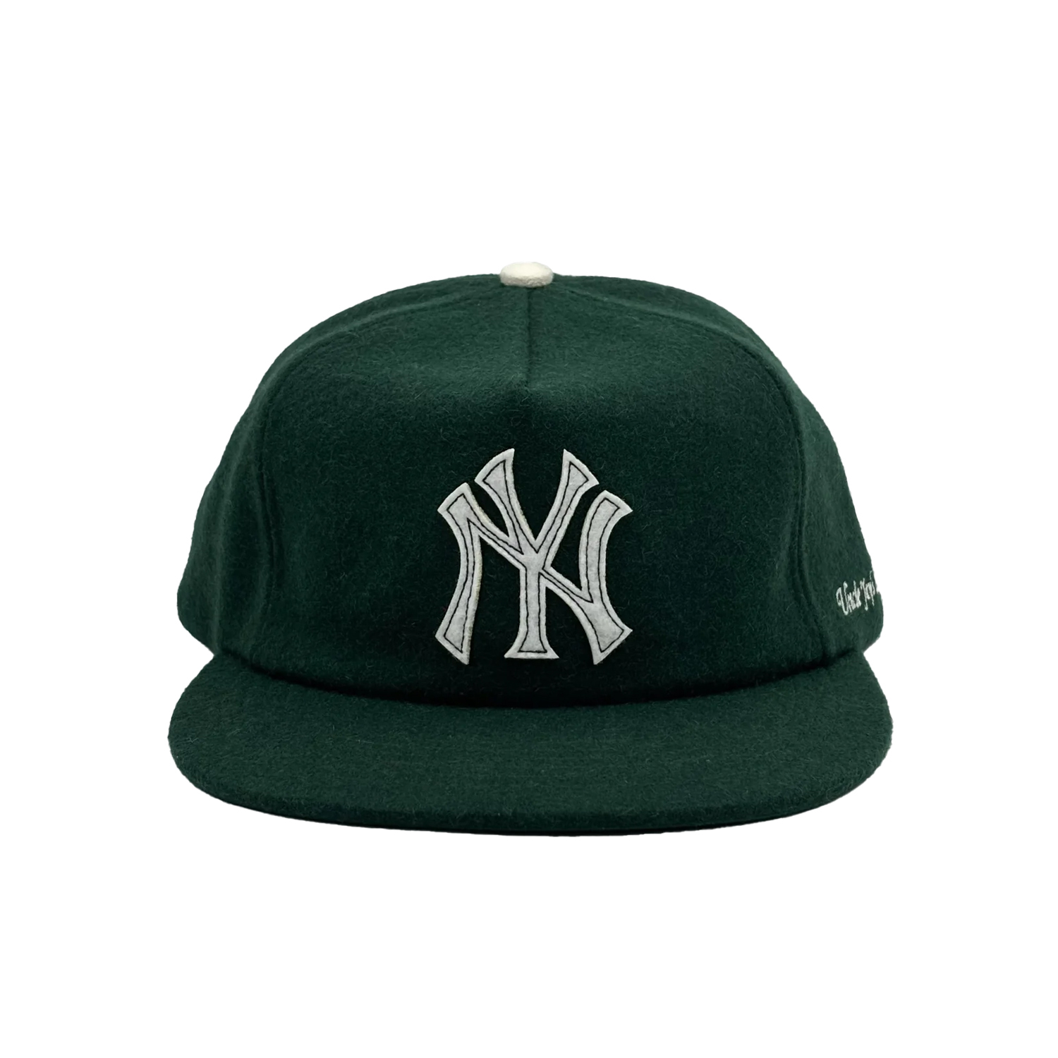 Uncle Jay's Vintage New York Yankees Melton Wool Cap - Green - RAWDRIP