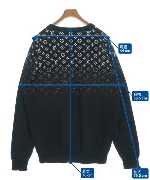 LOUIS VUITTON（ルイヴィトン）ニット・セーター 黒 サイズ:4L メンズ