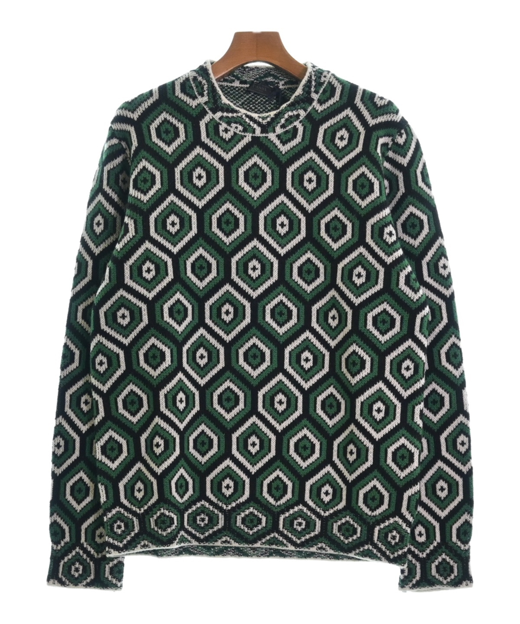 PRADA（プラダ）ニット・セーター 緑 サイズ:52(XXL位) メンズ