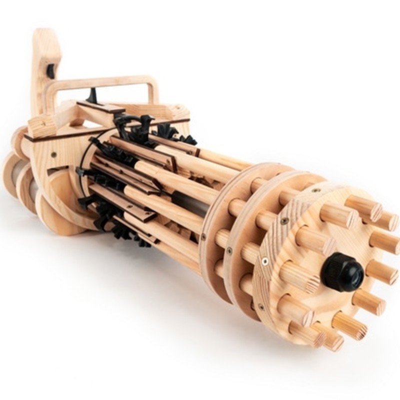Rubber Band Minigun｜ランボー気分で輪ゴムを発射できるウッド製