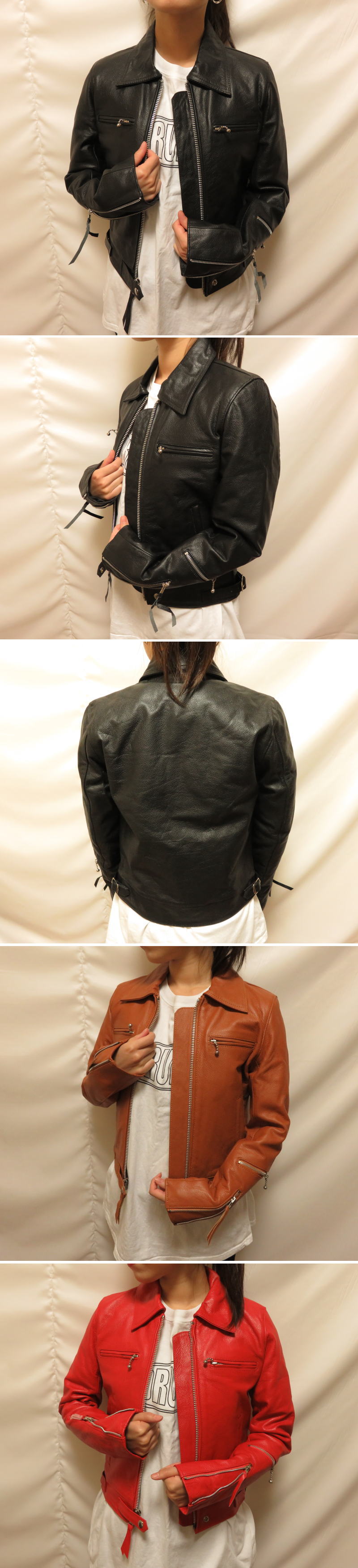 楽天市場】Freedom 革ジャン レディース レザージャケット シングル 襟