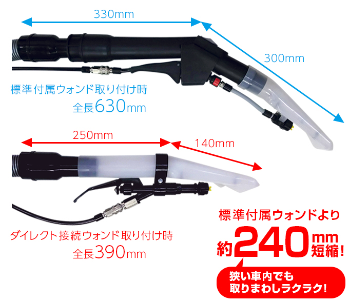 楽天市場】ダイレクト接続ウォンド ヒダカ シートクリーニング用