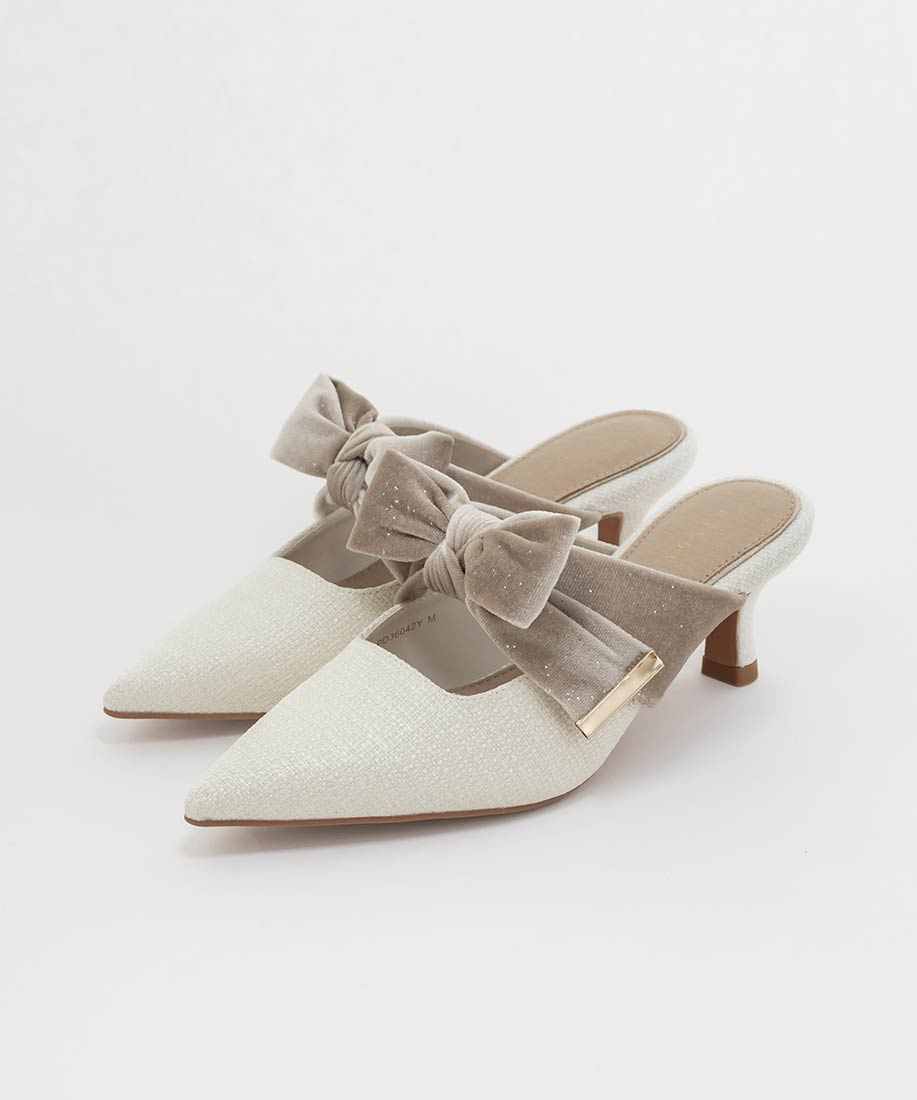 SALE】ビッグベロアリボンミュールパンプスRANDA公式サイト