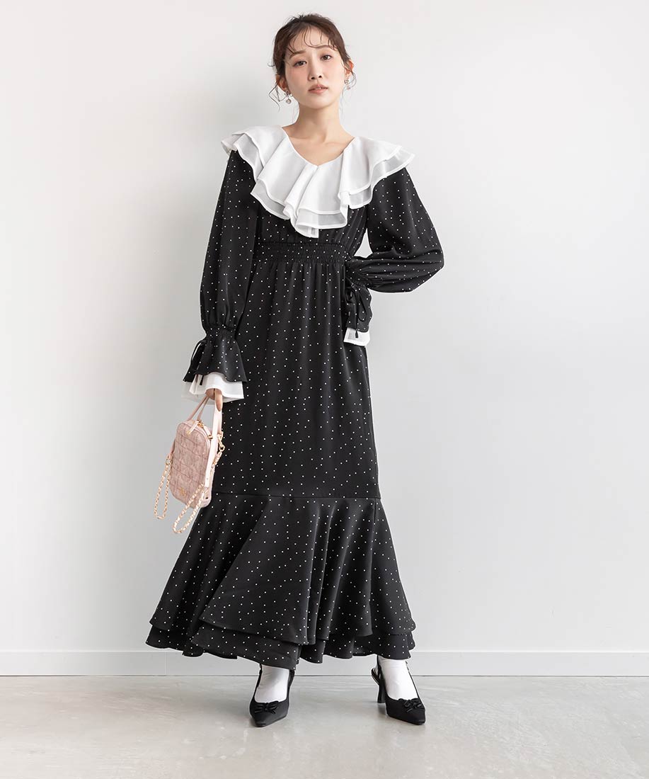 SALE】ラッフルカラーフリルシフォンワンピースRANDA公式サイト