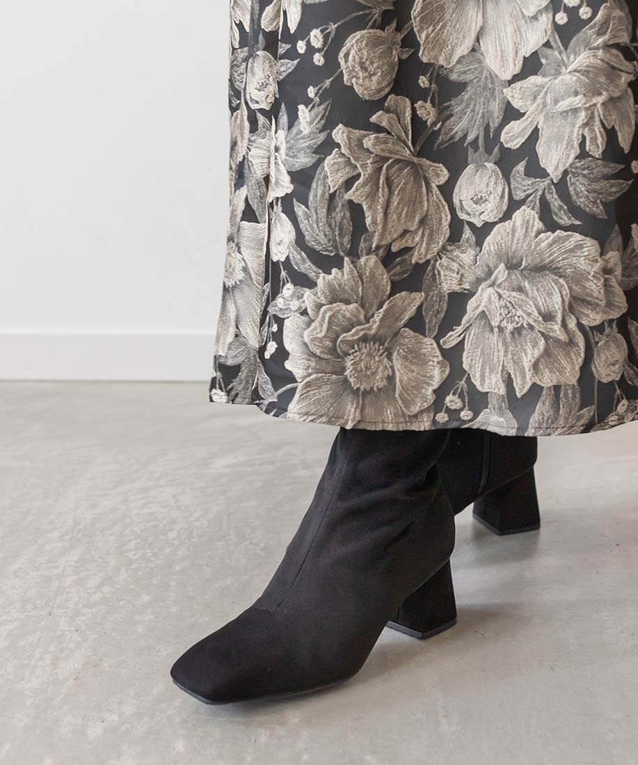 晴雨兼用 スクエアトゥチャンキーヒールブーツRANDA公式サイト