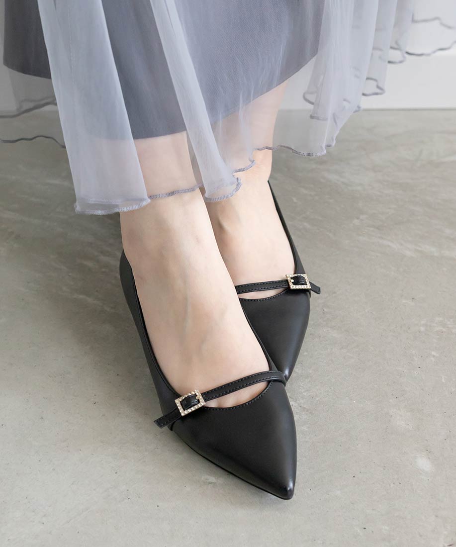 SALE】ビジューバックル ポインテッドトゥパンプスRANDA公式サイト