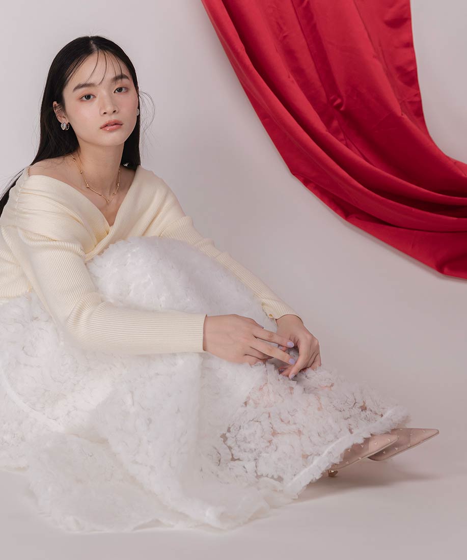 HEART COLLECTION】シフォンリボンハートミュールパンプスRANDA公式サイト