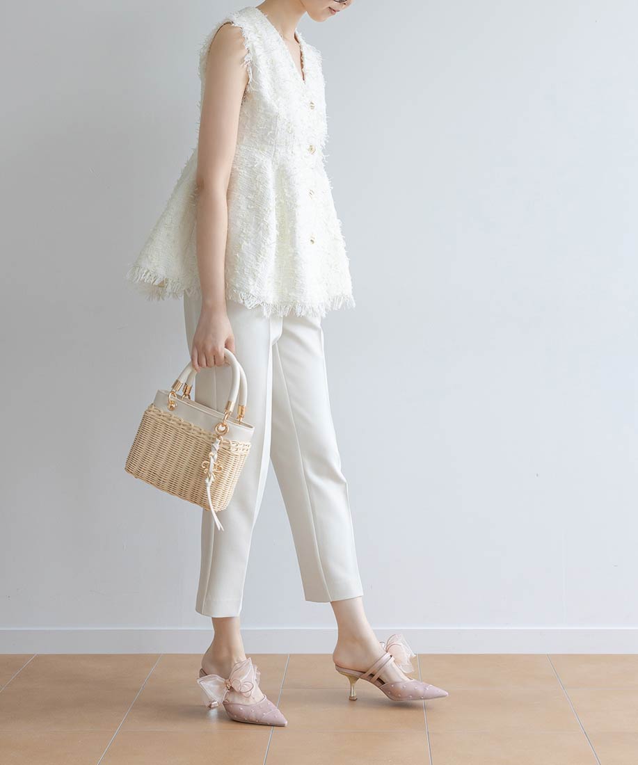 HEART COLLECTION】シフォンリボンハートミュールパンプスRANDA公式サイト