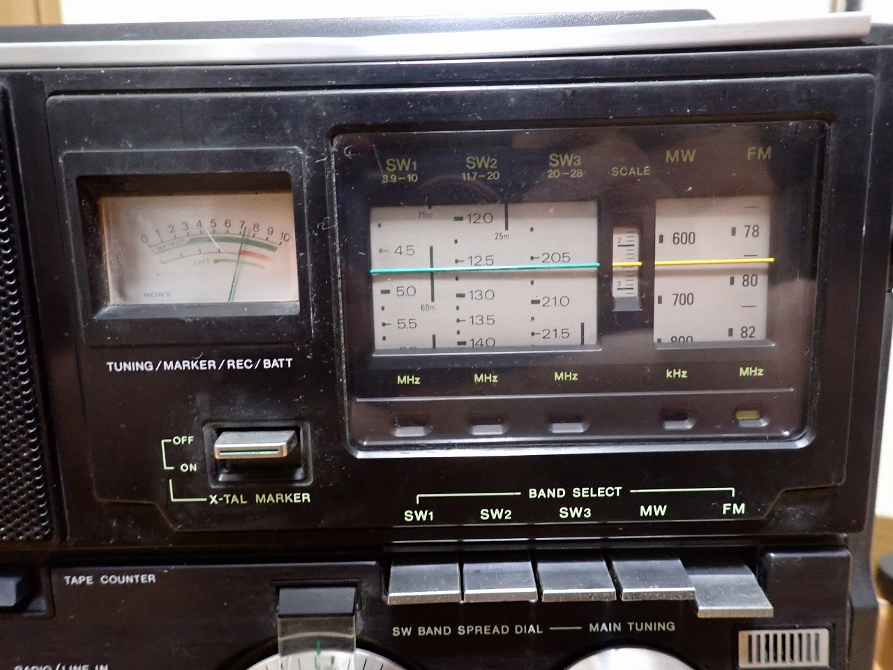 ラジカセ SONY CF-5950 ソニー ラジオ カセットレコーダー FM MW SW1