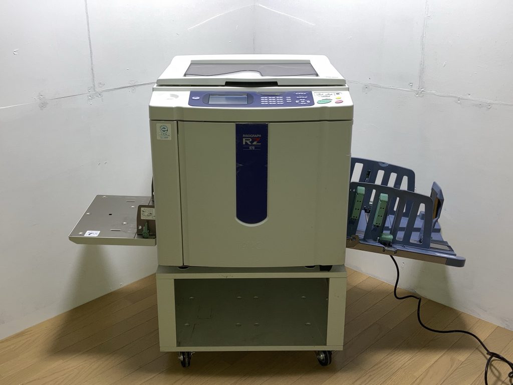 2色輪転機理想Riso MZ970 デジタル印刷機長年放置の為用相談