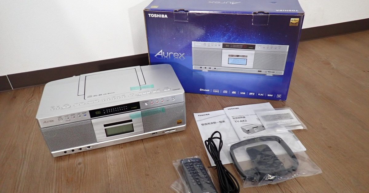 Aurex Bluetooth対応ハイレゾCDラジカセ TY-AK2 リモコン付 昔懐かしの