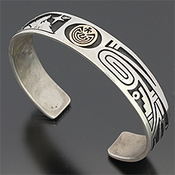 ホピ族 Jason Takala 14K メイズ バングル 【送料無料】