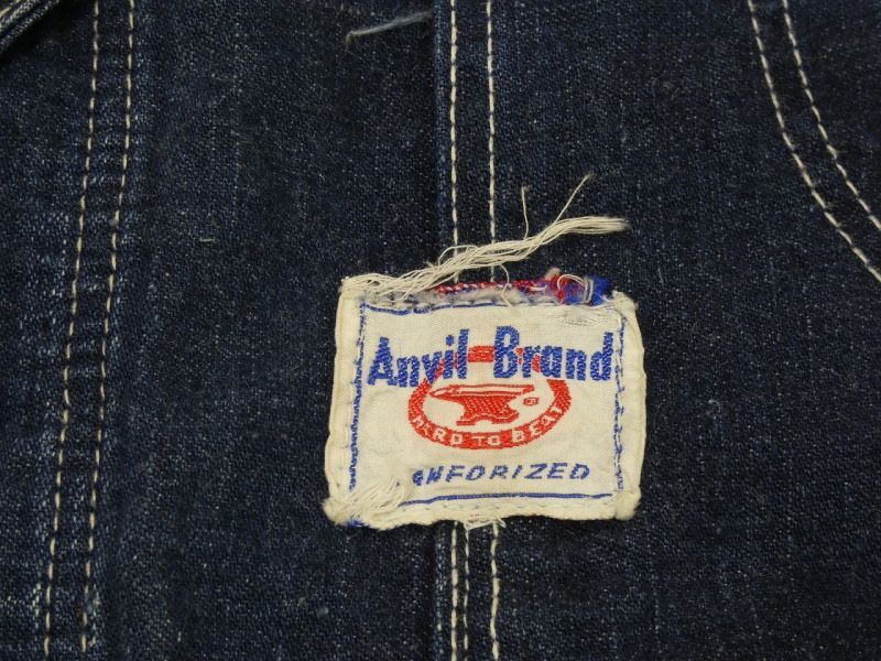 50s Anvil Brand DENIM OVERALLS - RICUR