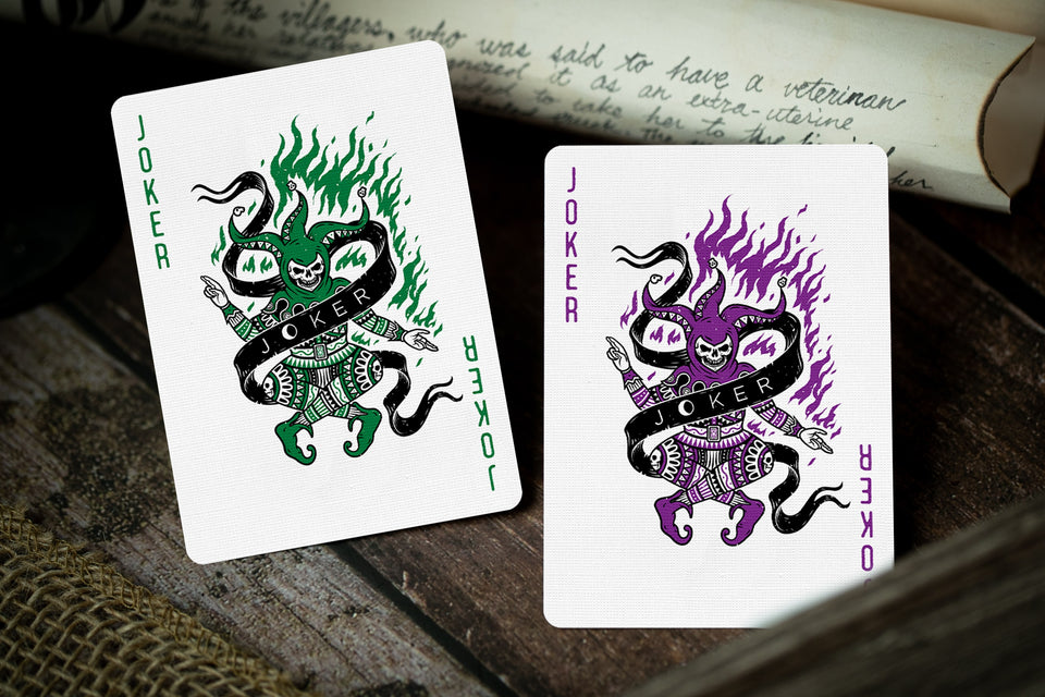 666 Playing Cards - Purple Inferno – Riffle Shuffle Playing Card Co