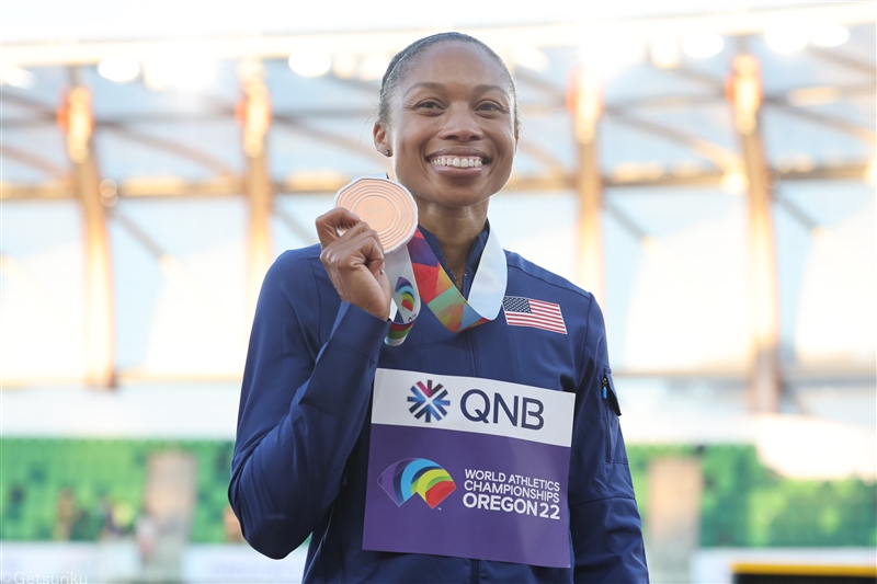 女子短距離で活躍した五輪金メダリストのアリソン・フェリックス氏が