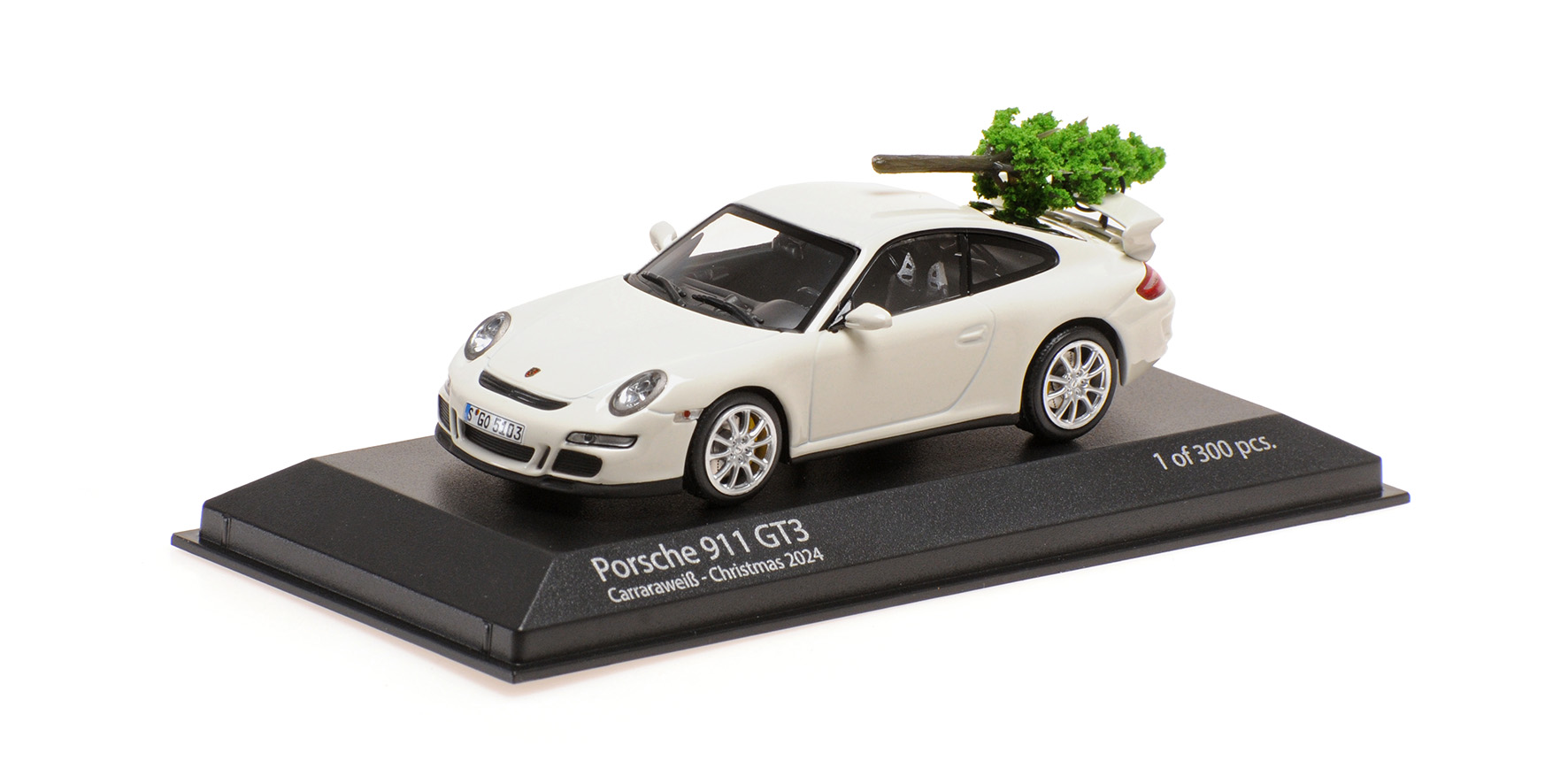 PORSCHE 911 GT3 2006 WHITE WITH CHRISTMAS TREE CHRISTMAS 2024