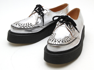 ジョージコックス3588シルバーレザー ブラックインターレース／ROCK