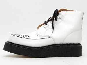 ジョージコックス13327ホワイトレザー ブラックインターレース（No.6