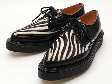 ジョージコックス9575ブラックレザー×ゼブラ／ROCK SHOES COMPANY
