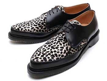 ジョージコックス8075ブラックレザー×レオパード／ROCK SHOES COMPANY