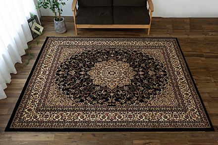 トルコ製ペルシャデザインのウィルトン織りラグ 約 240×330 cm 6畳