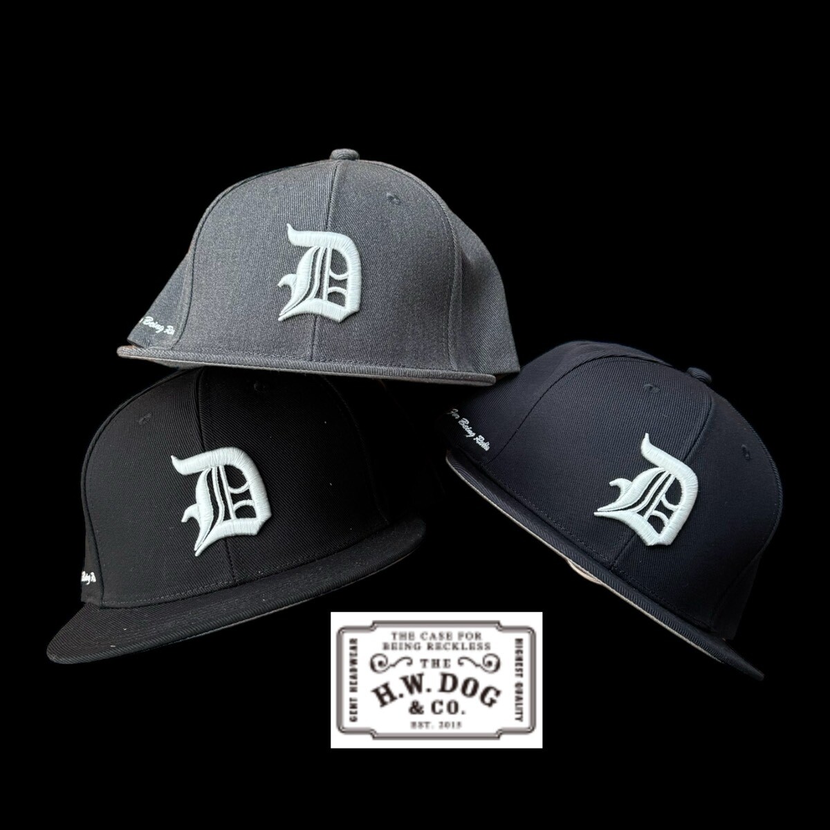 THE H.W.DOG&CO BOX CAP Black Gray Navy - PHILLIP66