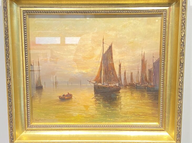 鈴木 政輝 作 『帰港』 ｜骨董品買取 緑和堂