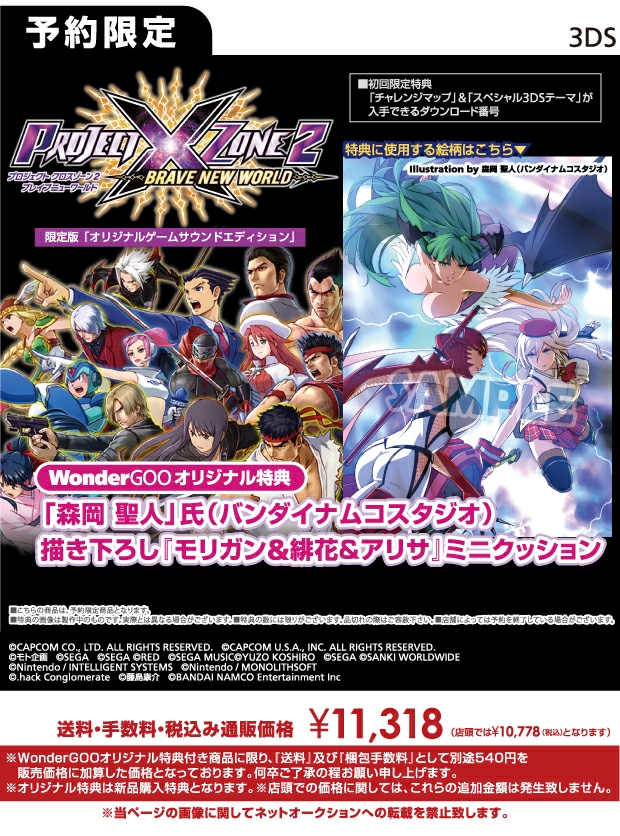 3DS PROJECT X ZONE 2:BRAVE NEW WORLD 限定版 WonderGOOオリジナル