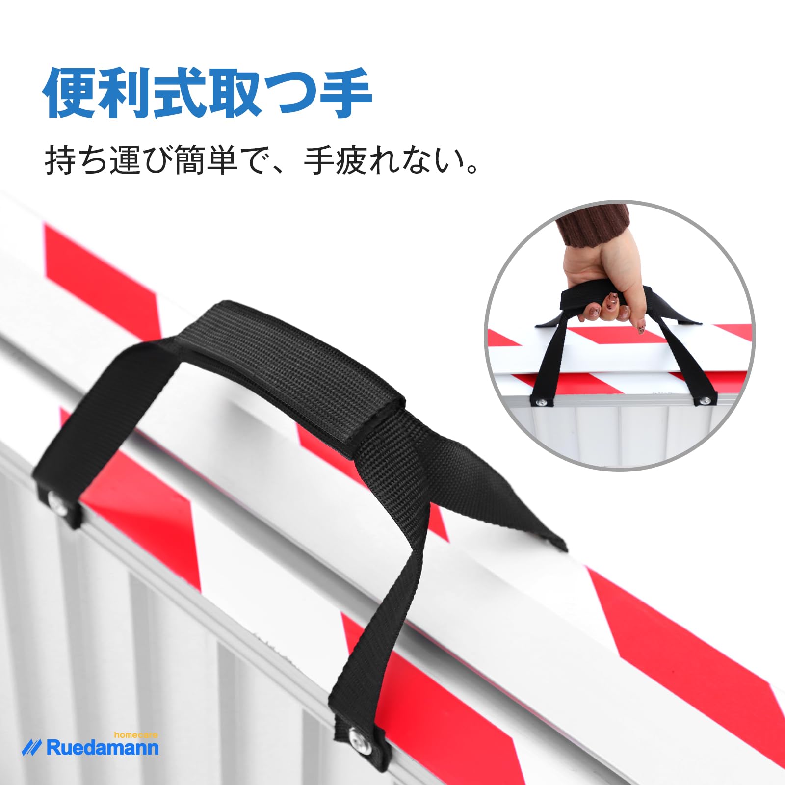 Ruedamann® もっと幅広いアルミ折り畳みスロープ 耐荷重400KG 長さ66cm