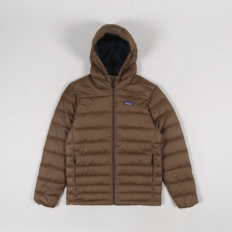 Patagonia Mens Insulated Hi-Loft Down Hoody Owl Brown Jacket