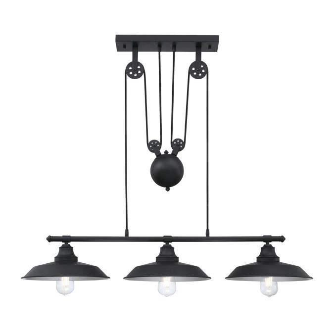 Westinghouse Lighting Iron Hill Three-Light Indoor Pulley Pendant