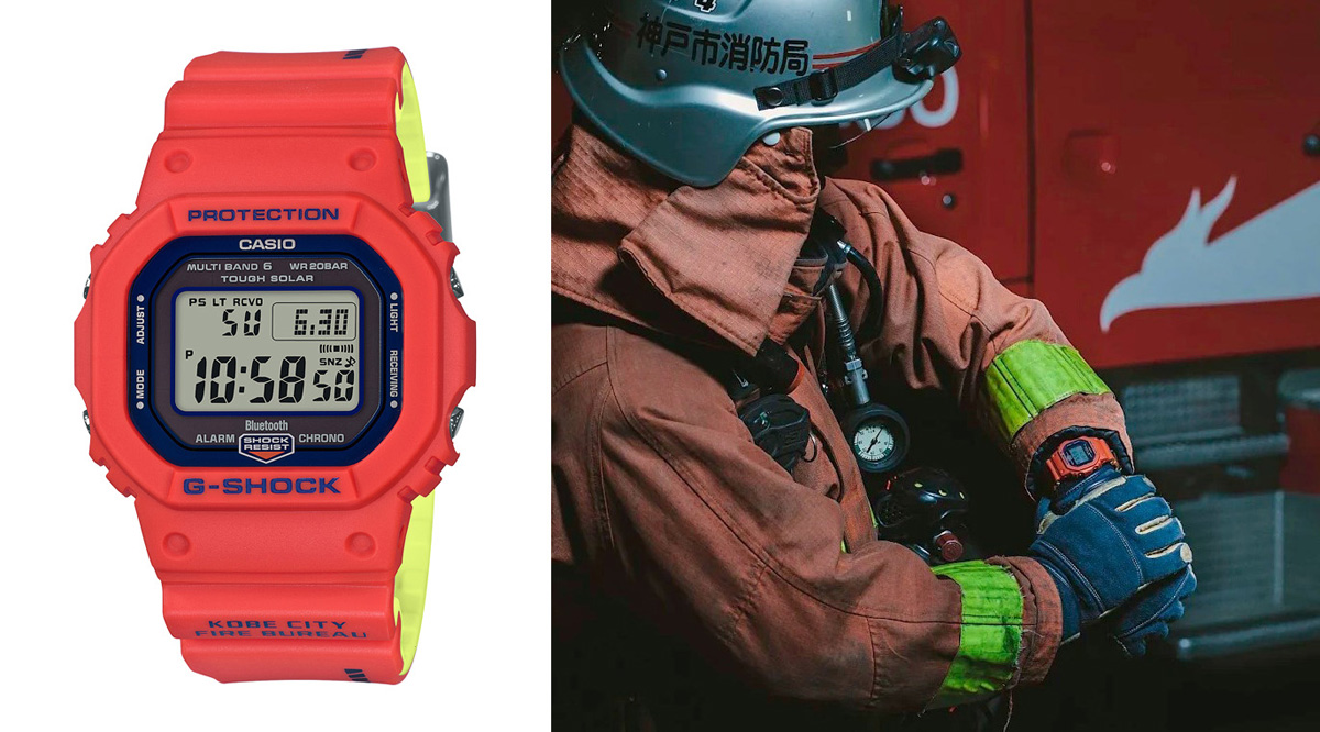 G-SHOCK、神戸市消防局救助隊とのコラボモデル。防火服をモチーフと
