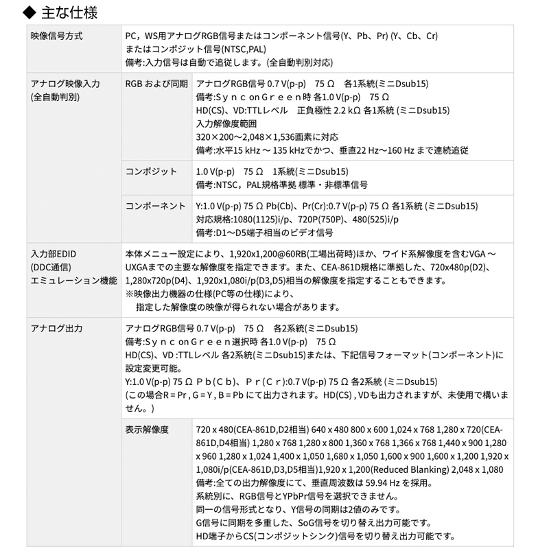 IMAGENICS イメージニクス RS-1500A ◇ アナログRGBフレーム