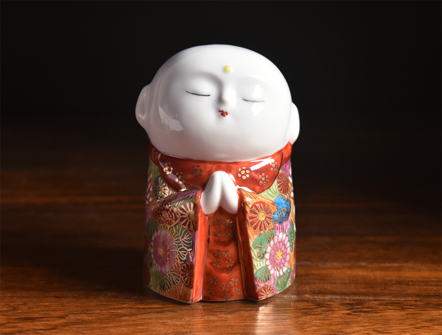 九谷焼 3.5号 お地蔵様 金花詰