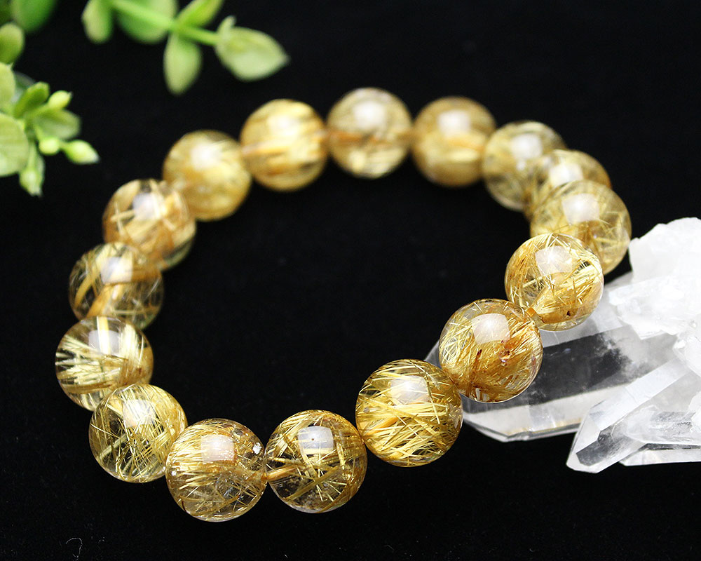 超極上品】14.5ミリ 極太 タイタン ルチルクォーツ （金線入水晶