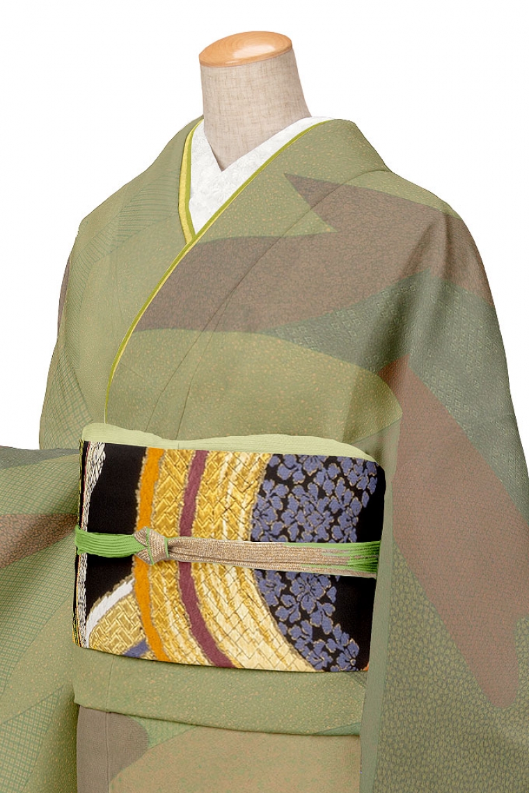 訪問着レンタル 訪問着Lサイズ 人間国宝：故中村勇次郎 江戸小紋遠山霞