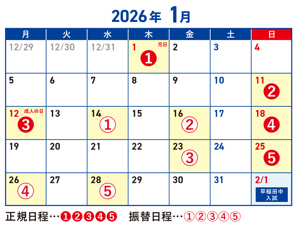 NN志望校別コース（後期） 早稲田クラス 小6 | オプションコース・講座