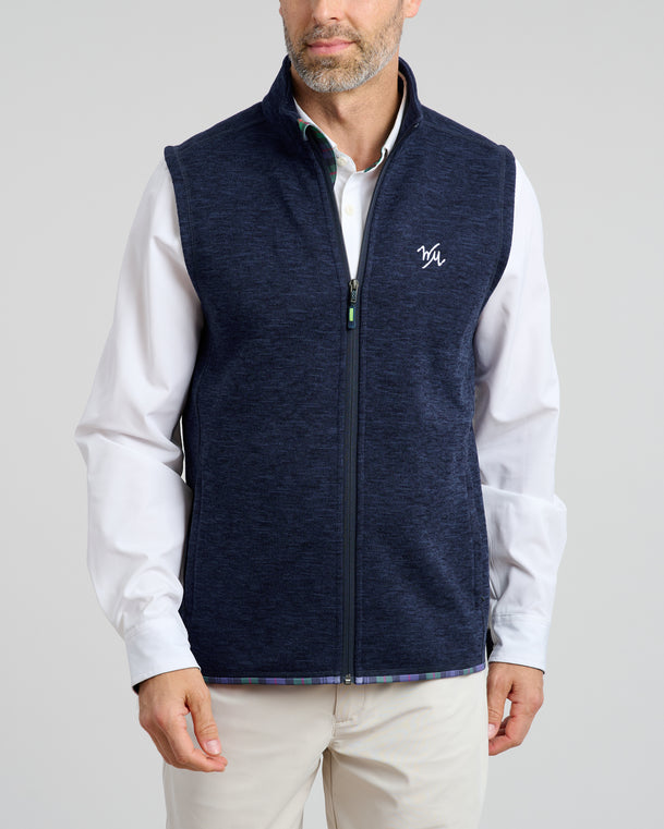 Flop Shot Men's Full Zip Vest | Navy | William Murray Golf