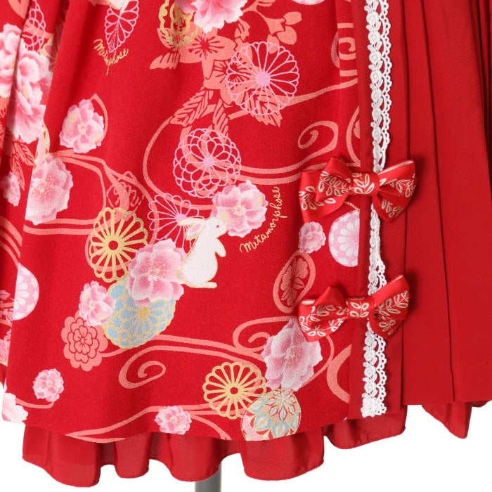 USED】花鳥風月～乙女のはなごろも～プリーツジャンパースカート