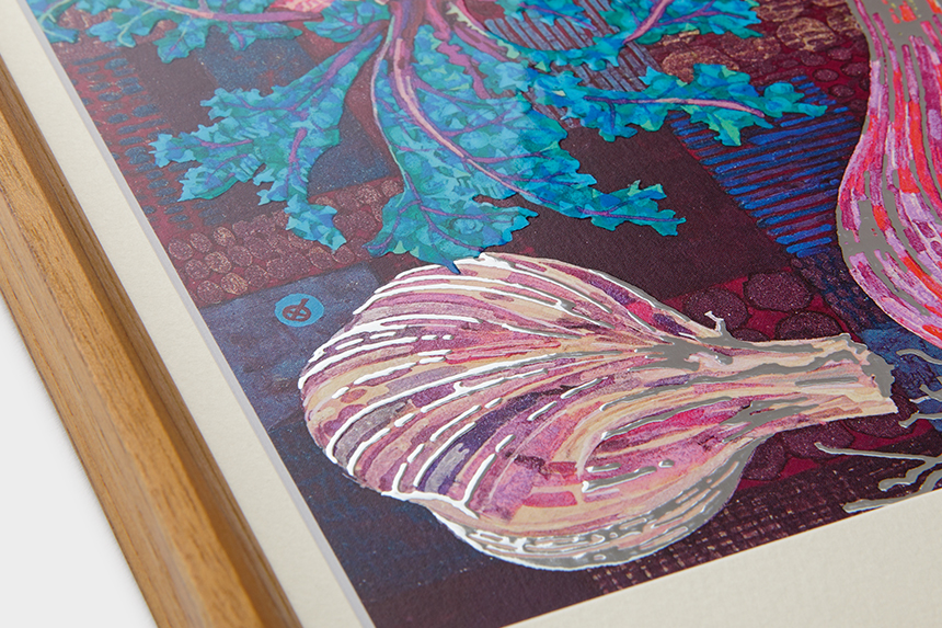 Yuko Kurihara 「根と菜」 A4 アートポスター CWプリント 〔アート