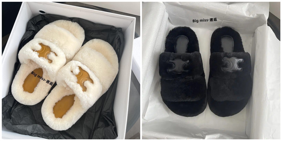セリーヌ ブランド ファー サンダル ふわもこ CELINE ファースリッパ
