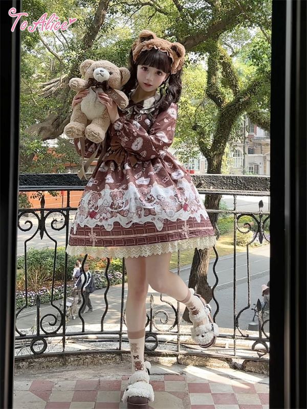 ToAlice】L1259メルティチョコベアワンピース - To Alice