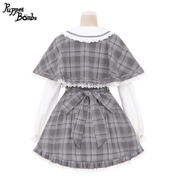 PuppetBombs】Q112 探偵チェックワンピースセット - To Alice