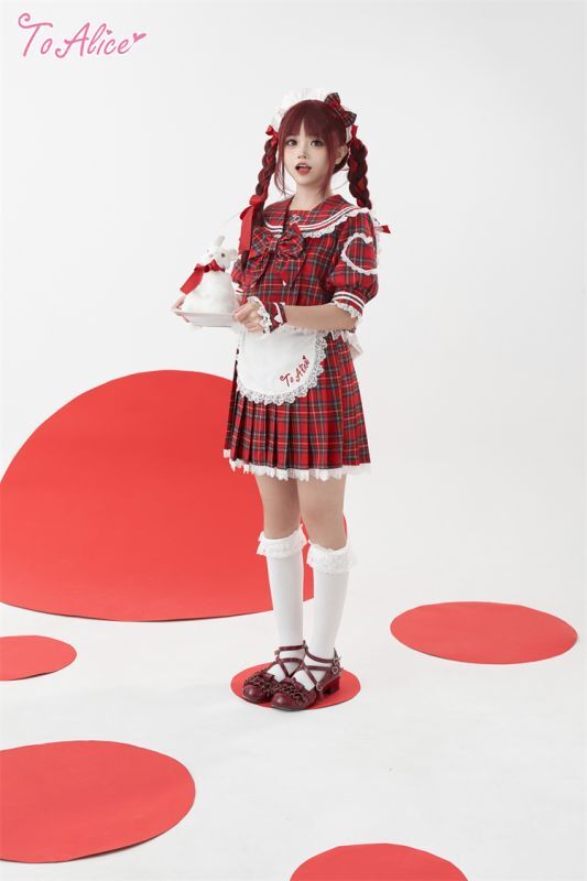 ToAlice】S3008【DC】フリルチェックリボンカチューシャ【50％OFF