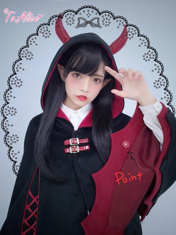 BlackShamrock】F18小悪魔羽付きケープコート 【特価:4800円コーナー