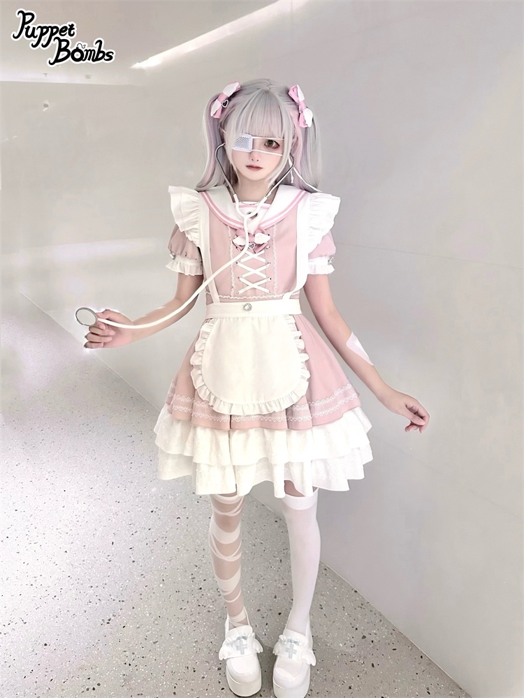 PuppetBombs】Q156 天使のティアードセーラーワンピース【50%OFF