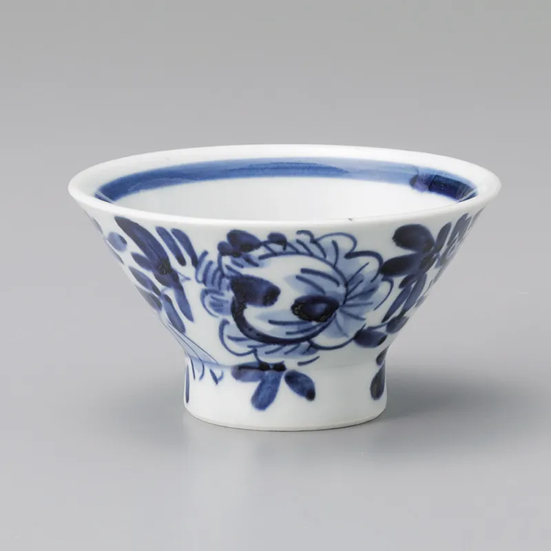 染付草花くらわんか茶碗(磁器製ごはん茶碗)|食器通販の陶磁庵