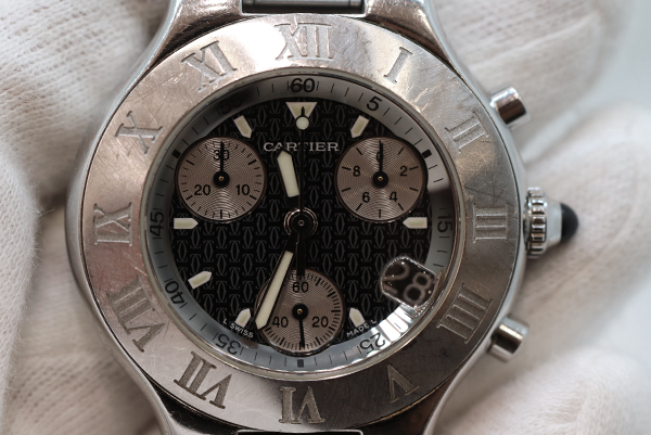 CARTIER カルティエ クロノスカフ W10172T2 裏蓋ネジ作成取り付け修理