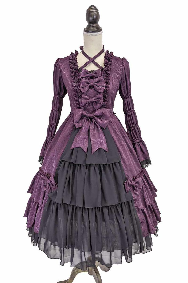 ロイヤルリボンドレス(パープル)｜東京ロリィタ-TOKYO LOLITA